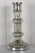 Lysestage, antique slv, 20,5x9 cm