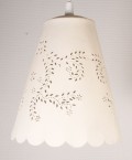 Metal Hngelampe, Creme Weiss, H20,5x16,5 cm