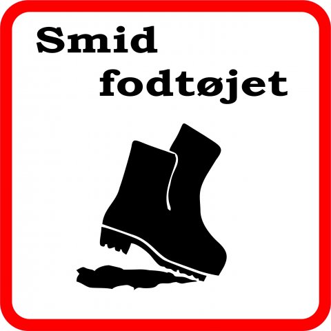 Smid fodtøjet, 120 x 120 mm