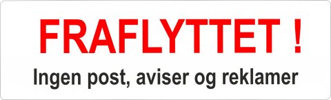 Flytte-mrkat 40 x 120 mm