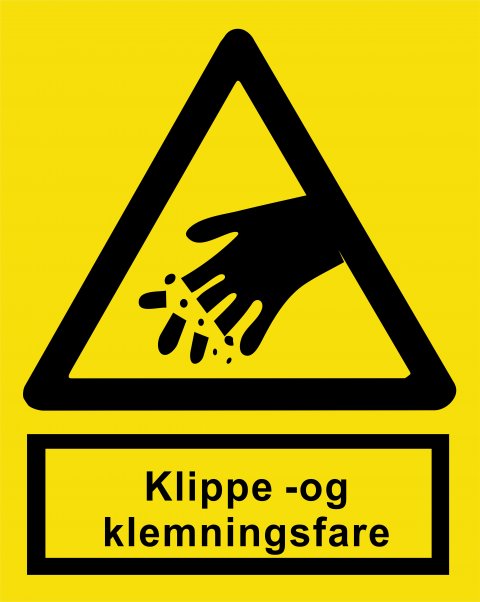 Klippe -og klemningsfare 148 x 210 mm
