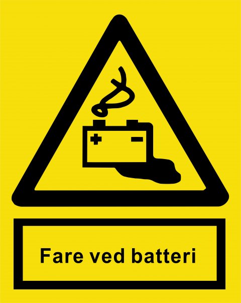 Fare ved batteri 148 x 210 mm