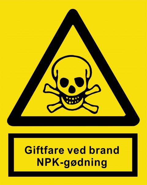 Giftfare ved brand NPK-gdning 148 x 210 mm