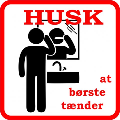 Husk at brste tnder, 120 x 120 mm