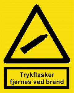 Trykflasker fjernes ved brand 148 x 210 mm