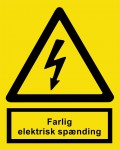Farlig elektrisk spnding 148 x 210 mm