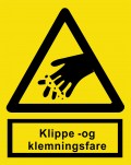 Klippe -og klemningsfare 148 x 210 mm