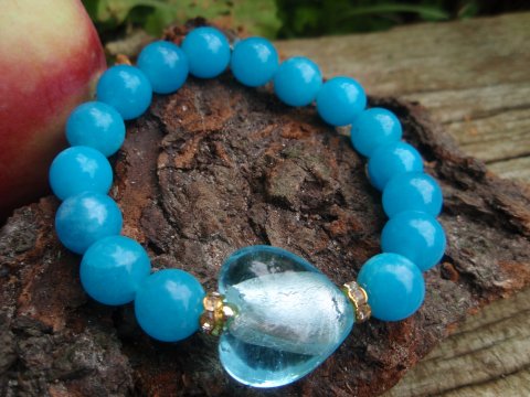 Bl murano glas hjerte