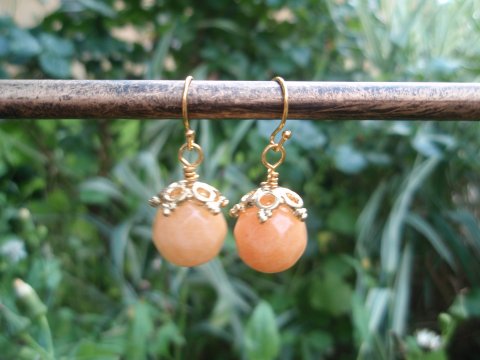 Facetterede orange jade