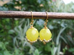 Facetterede lemon jade