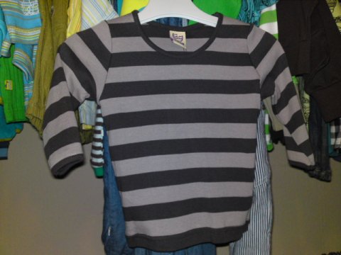 Katvig LS T-shirt med striber str. 74