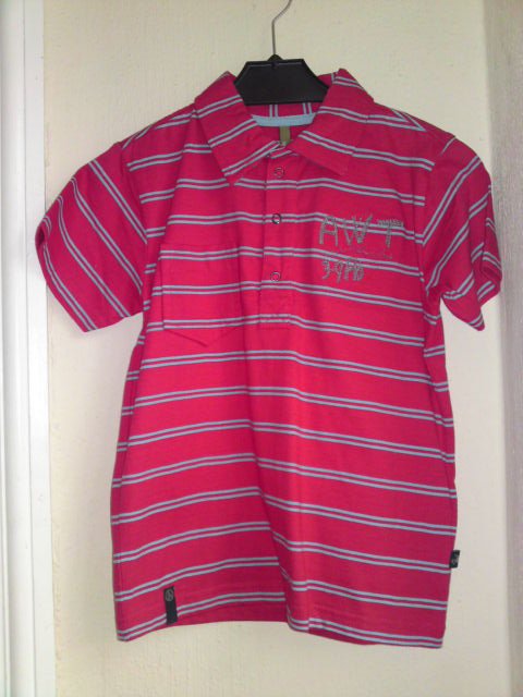 Fransa SS Poloshirt med striber str. 116
