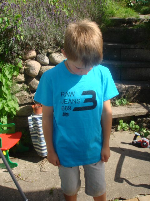 X-BOYZ Raw T-shirt med glimmertryk