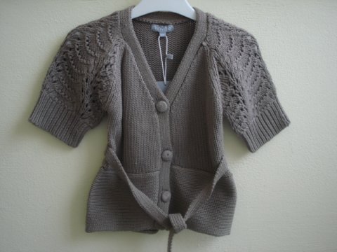 Minymo strikcardigan med korte rmer