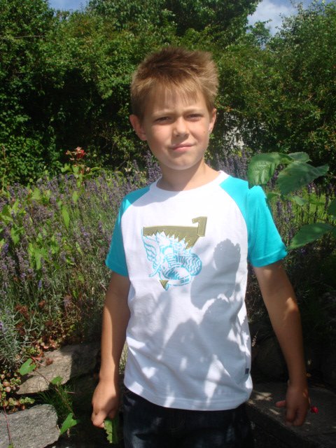 Fransa kids boys t-shirt  med applikation