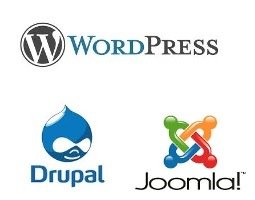 Wordpress, Joomla, Drupal m.m.