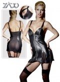 Leather Suspender Minidress