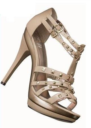 Strippy peep toe