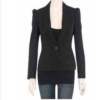 Sort suit jakke
