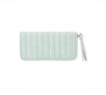 Mint zip quilted pung
