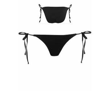 Sort tie side bikini underdel