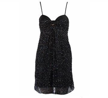 Sort bubble hem kjole