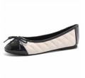 Creme quilted ballerina