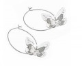 Metallic butterfly hoops