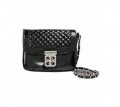 Sort taplock crossbody taske