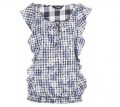 Blue ruffle top