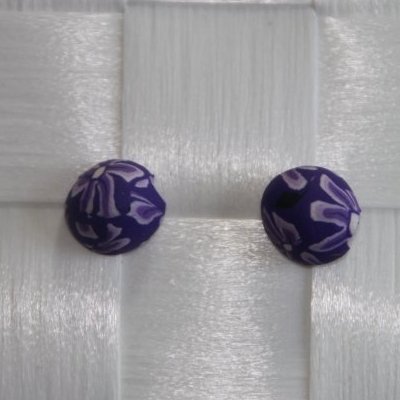 Fimo ørerige rund lilla