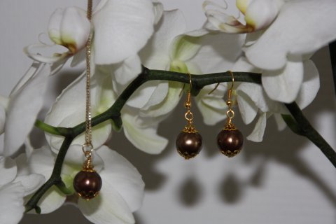 Smykkesæt kobberfarvet