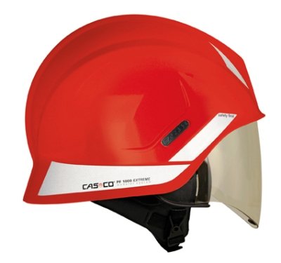 CASCO FP1000 EXTREME brandhjelm, rd, EN443:2008 type B, med visir