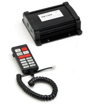 HAZTEC sireneforstrker, 100 W, med hndst, 12/24 Volt