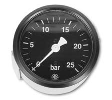 Manometer 0/25 bar, med sort urskove