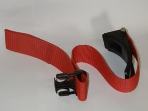 Klemfjeder med sikringsrem med han-ls for luftflaske, 430 mm