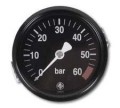 Manometer 0/60 bar, med sort udskive