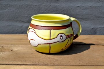 Mug with stork and baby