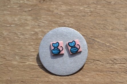Rose with blue cats