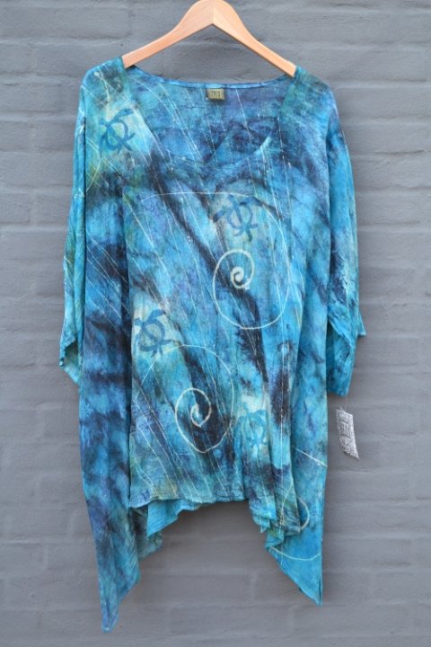 Tunic in turquoise colours XXXL