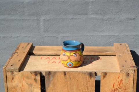 Milkjar with dog