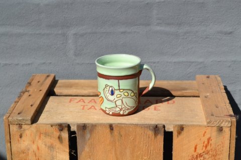 Mug with green frog