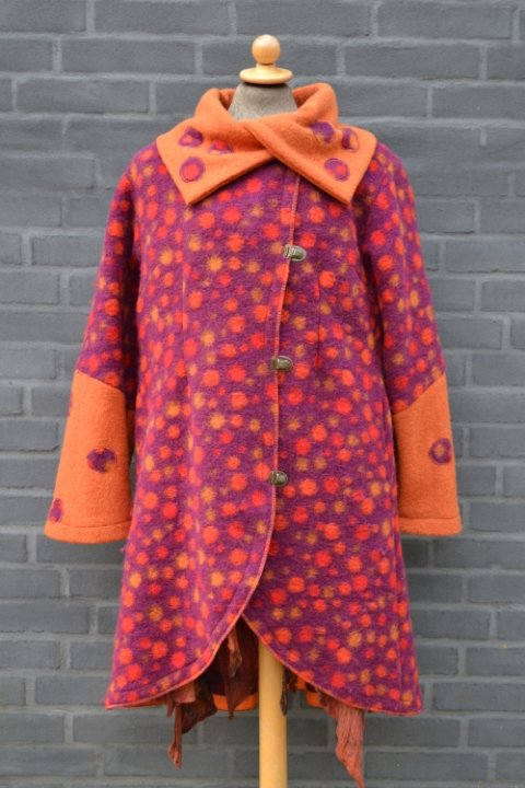 Pink, red and orange coat - size XL