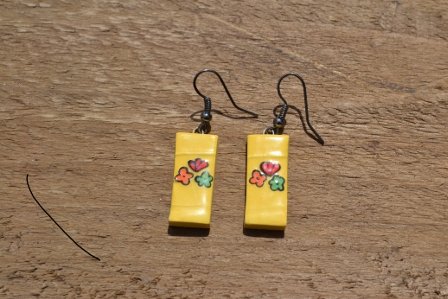 Yellow with flowers