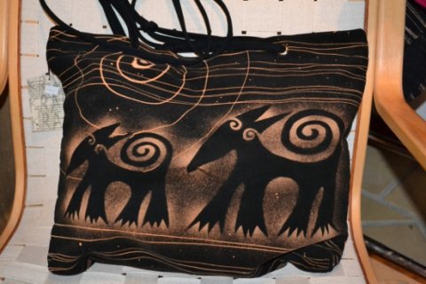 Bag in velvet