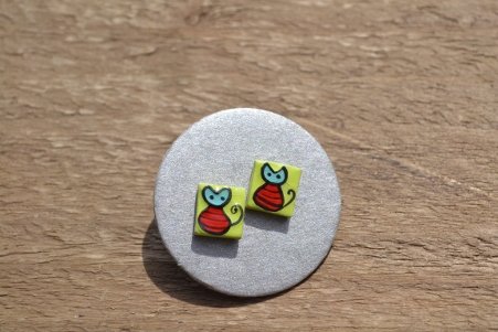 Lime green with cats