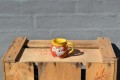 Small jar for cream with mouse