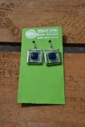 Erarrings with blue glass