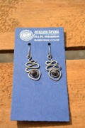 Earrings with hematite