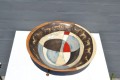 Big dish with horsefrieze and metallegs